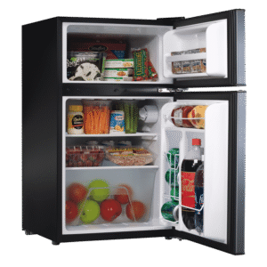 TECO TBF86SMTAG 86L 2 Door Bar Fridge – Stainless Steel Open view