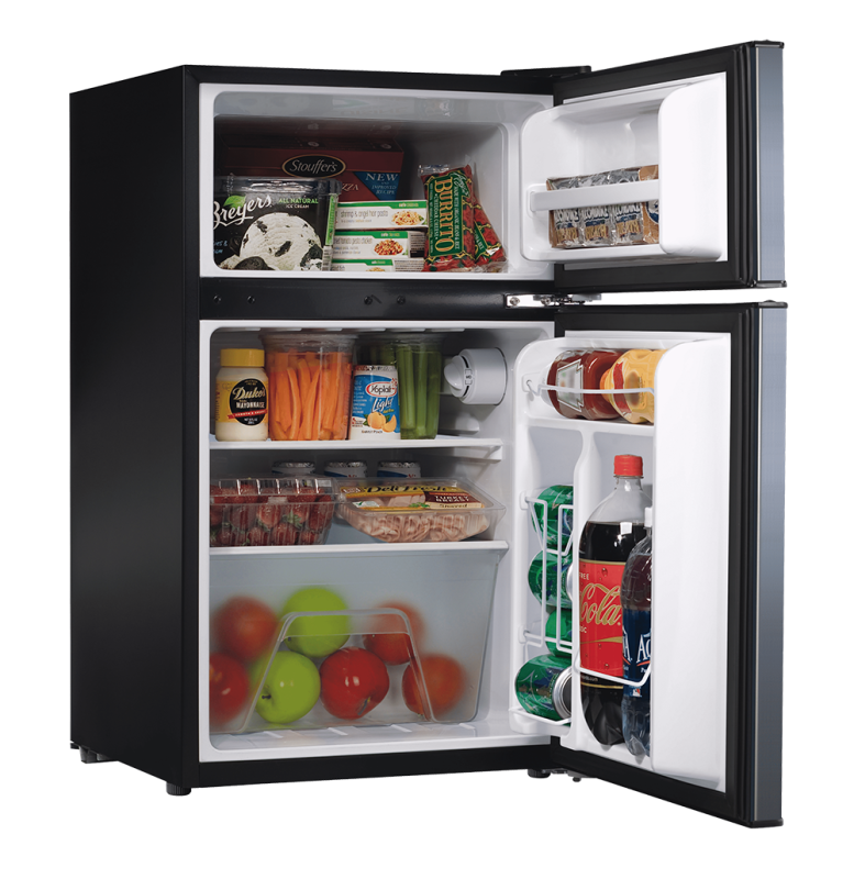 TECO TBF86SMTAG 86L 2 Door Bar Fridge – Stainless Steel Open view